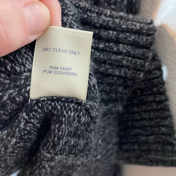 TravelSmith Mens Full Zip Wool Blend Cable Knit Sweater Cardigan Black XL - Picture 6 of 6